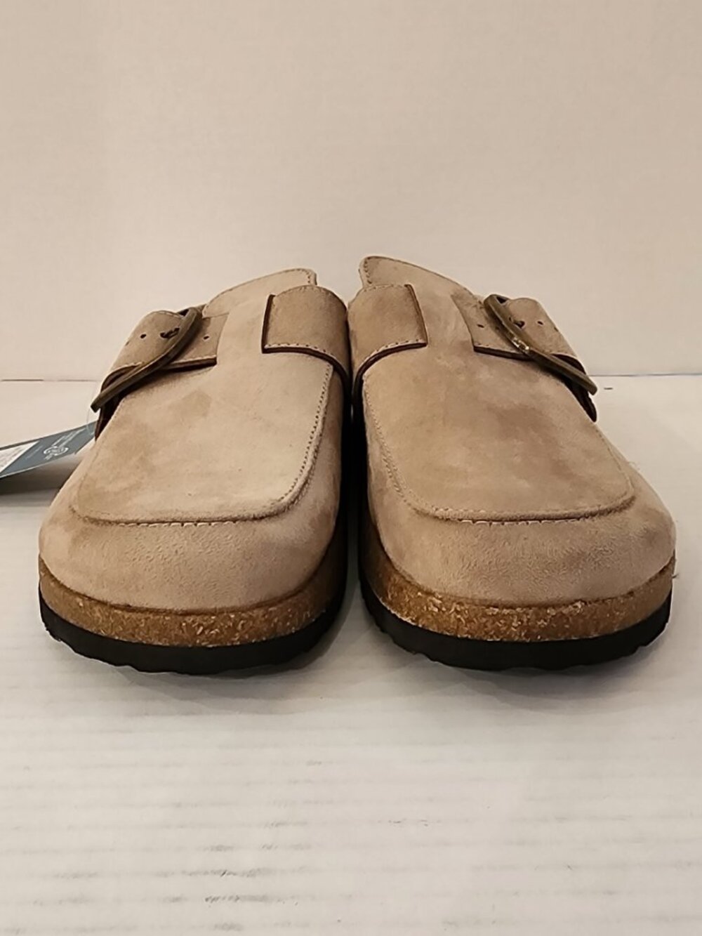 New Mountain Sole by White Mountain Comfort Buckle Clog - Tan - Size 9 - Picture 2 of 8